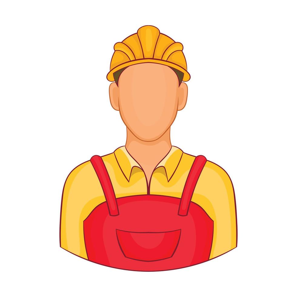 Builder icon in cartoon style vector