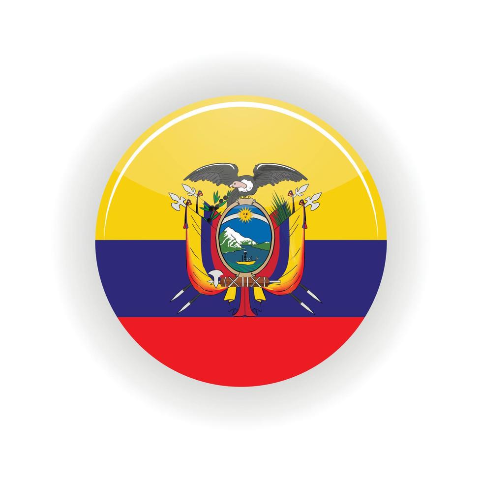 Ecuador icon circle vector