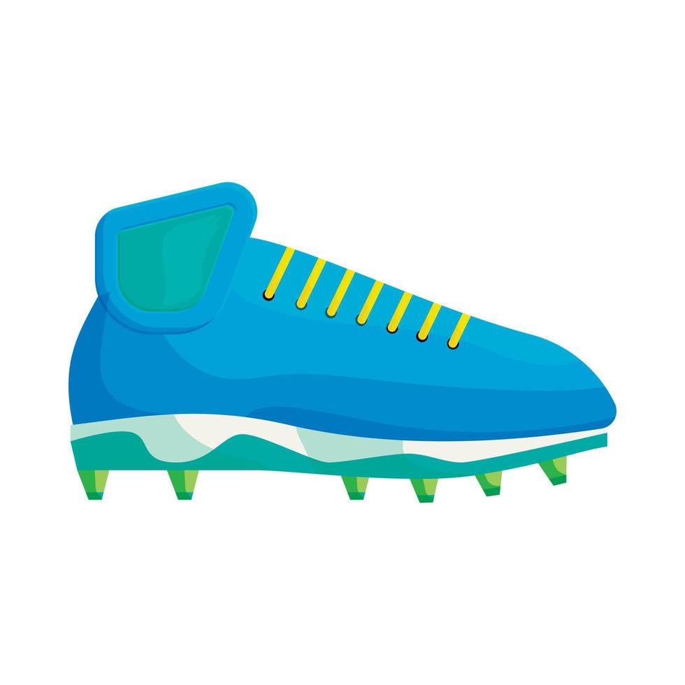 Football or soccer shoe icon, cartoon style vector