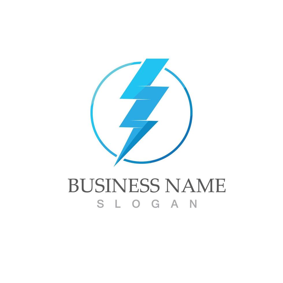 flash thunderbolt logo template vector