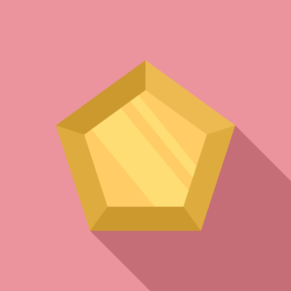 Marquise gemstone icon, flat style vector