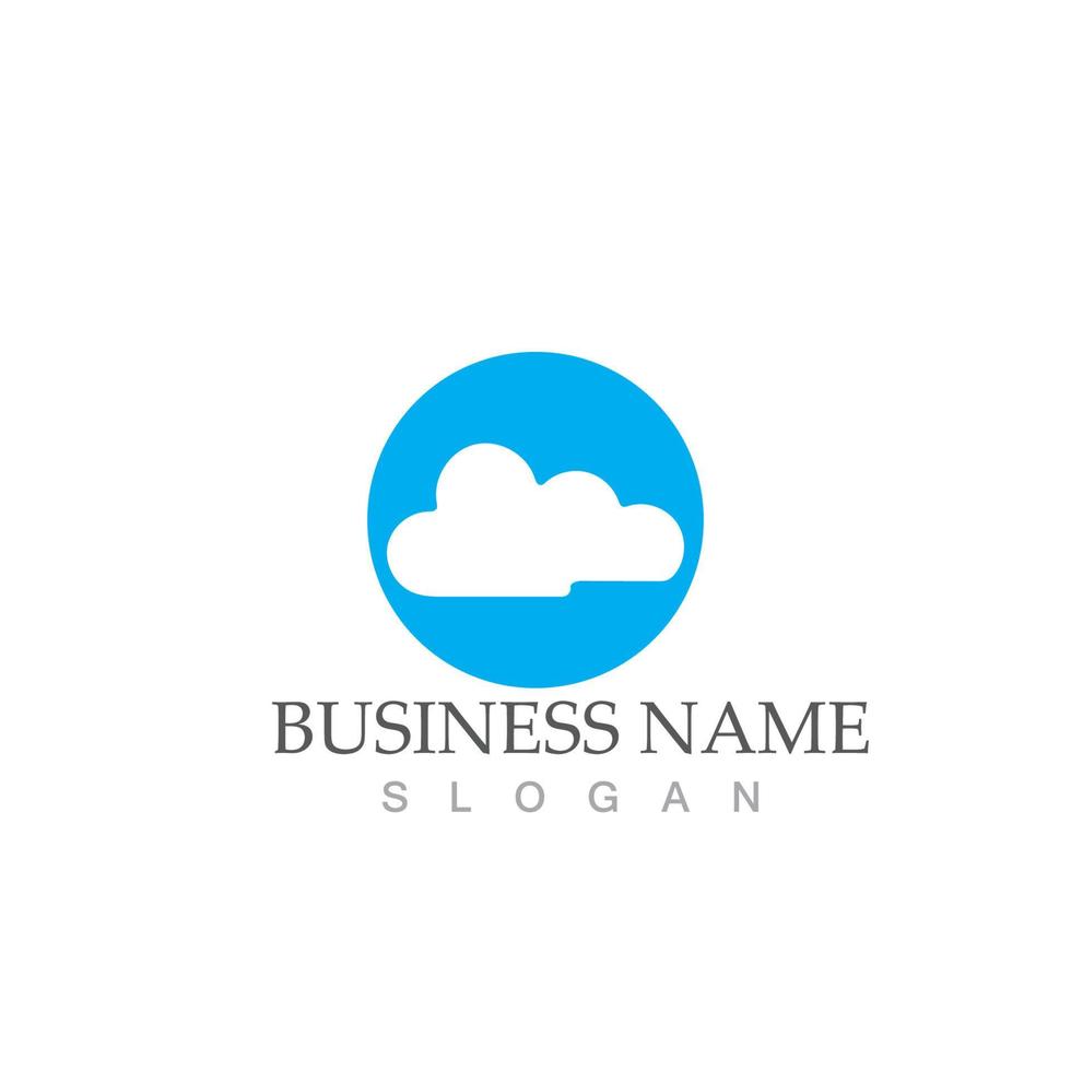 Cloud template icon vector