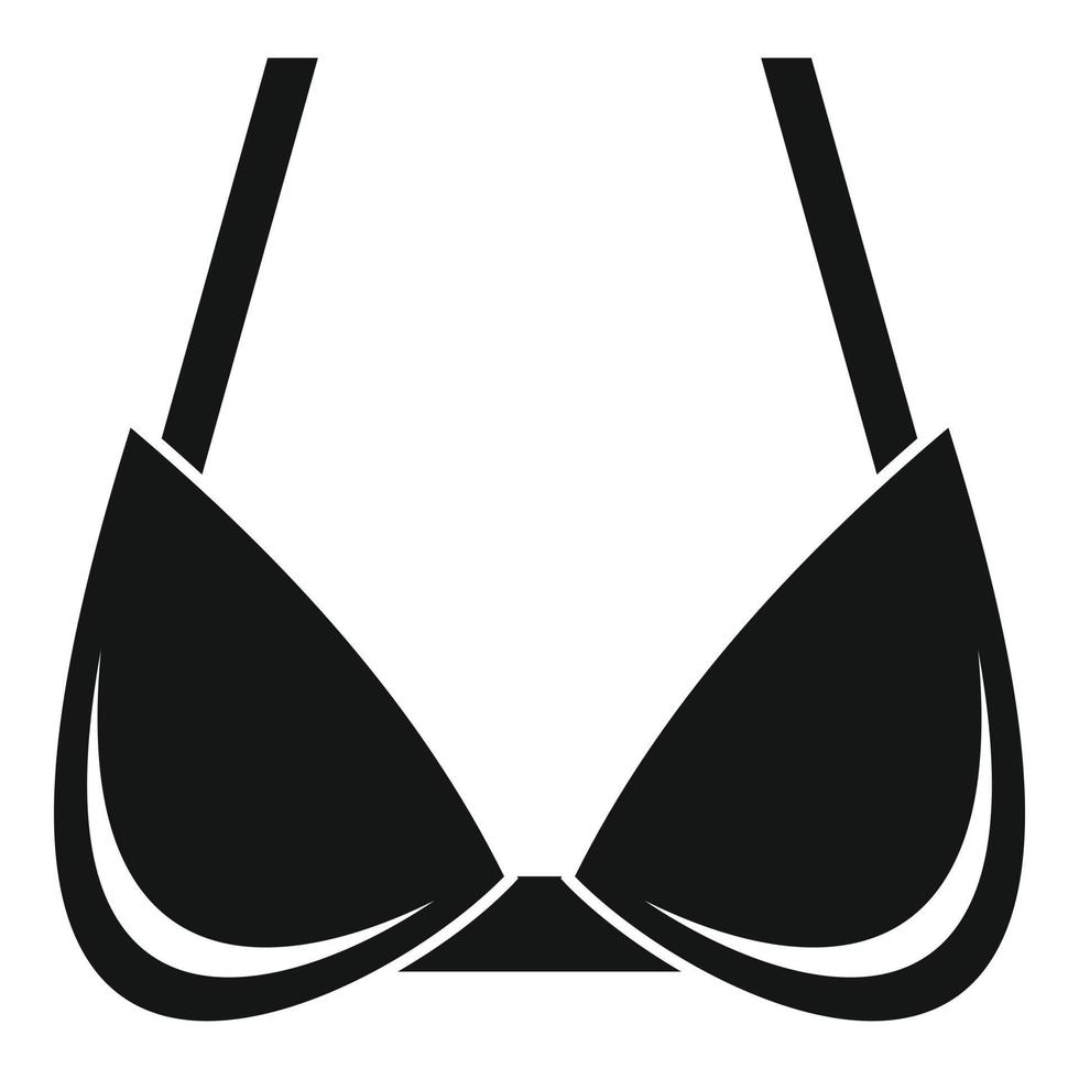 Bikini bra icon, simple style vector