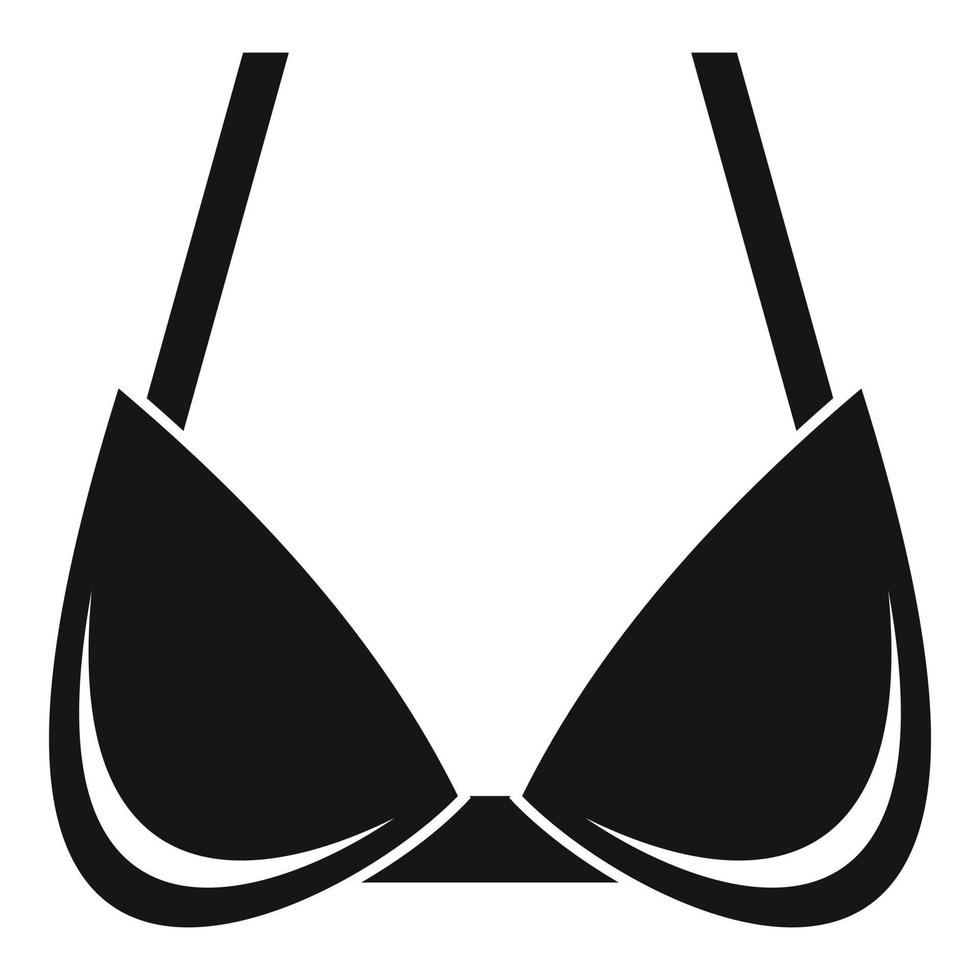 icono de sujetador de bikini, estilo simple vector