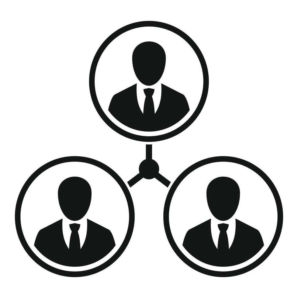 Business people relation icon, simple style vector