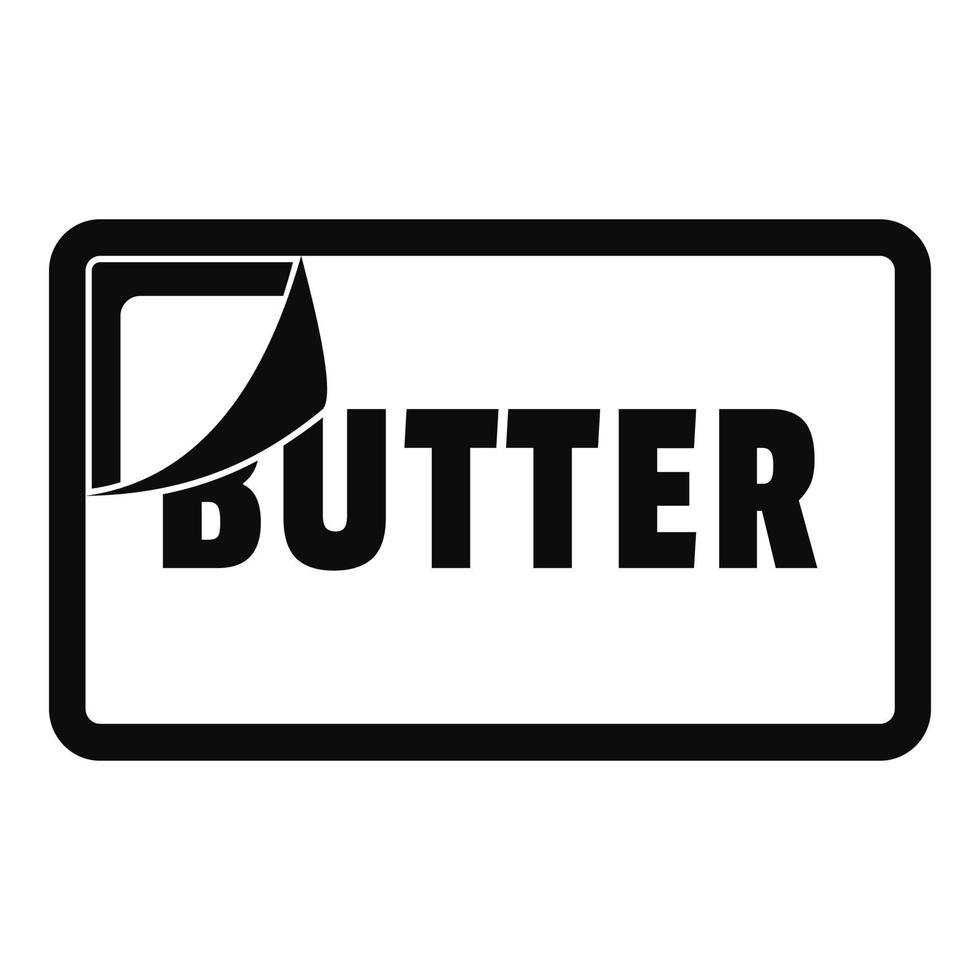 Butter pack icon, simple style vector