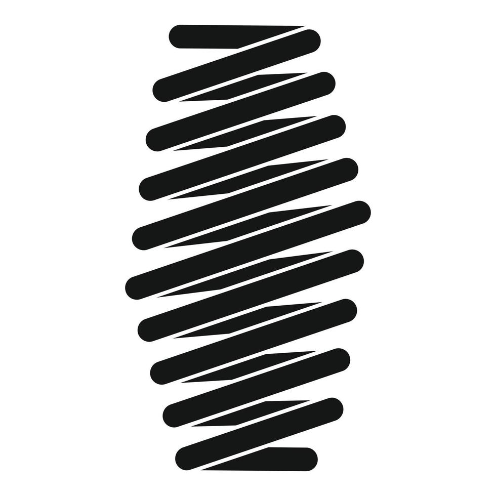 Fat spring coil icon, simple style vector