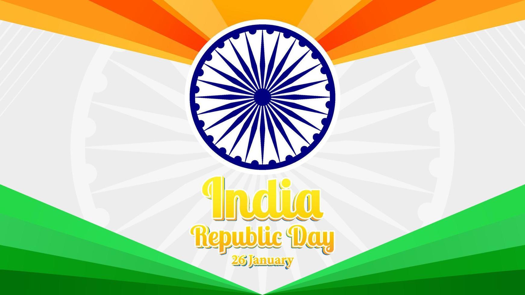 india republic day ashoka wheel 26 january for website banner flyer poster background wallpaper vector