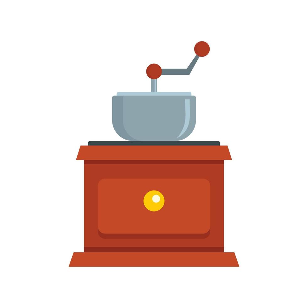 Coffee grinder icon, flat style vector