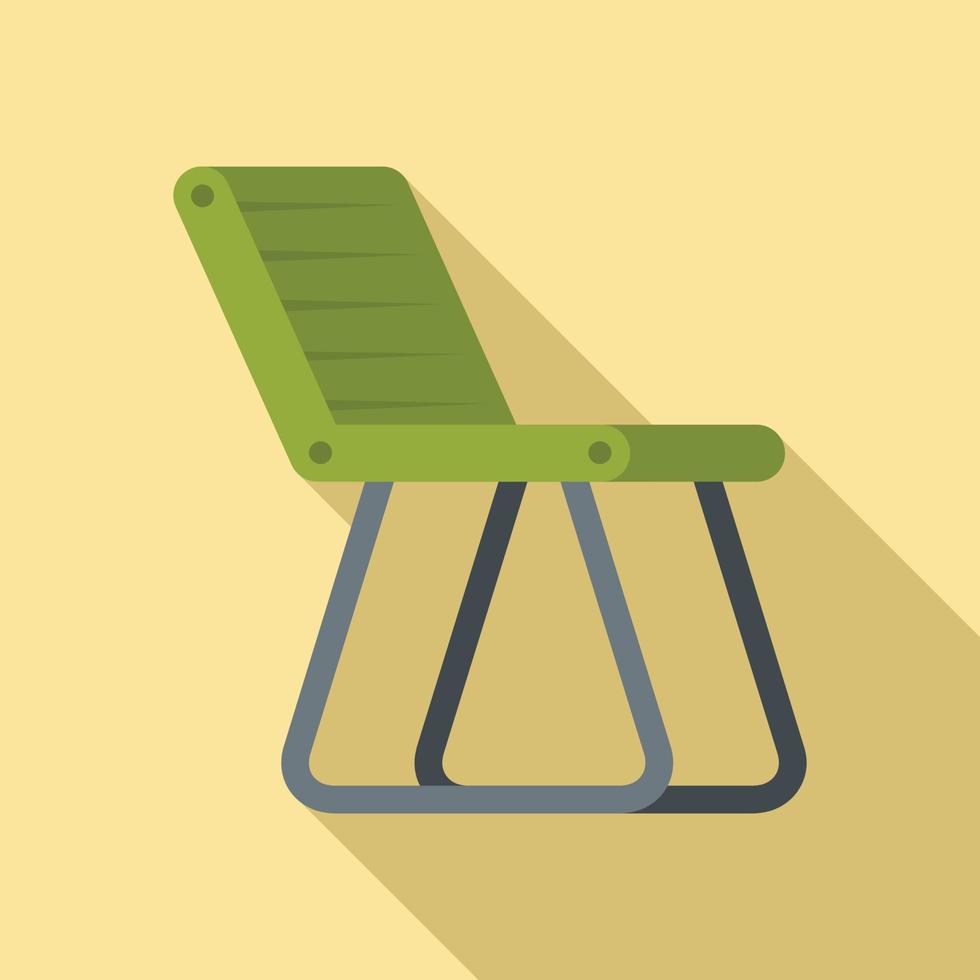 Fishing chair icon, flat style vector