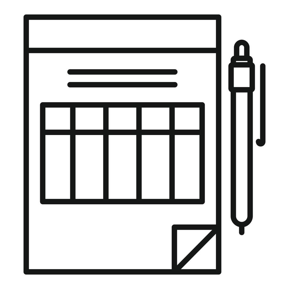 Estimator startup icon, outline style vector