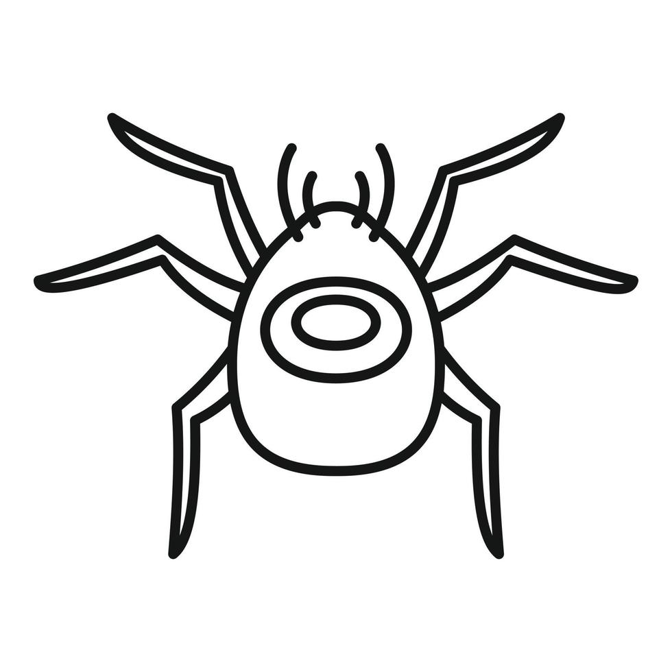 icono de insecto del bosque de araña, estilo de contorno vector