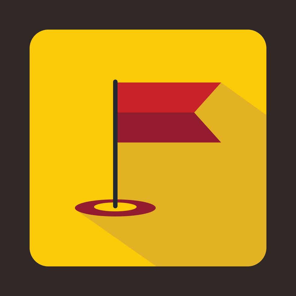 Locator flag icon in flat style vector