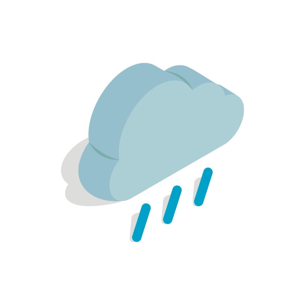 Heavy rain icon, isometric 3d style vector