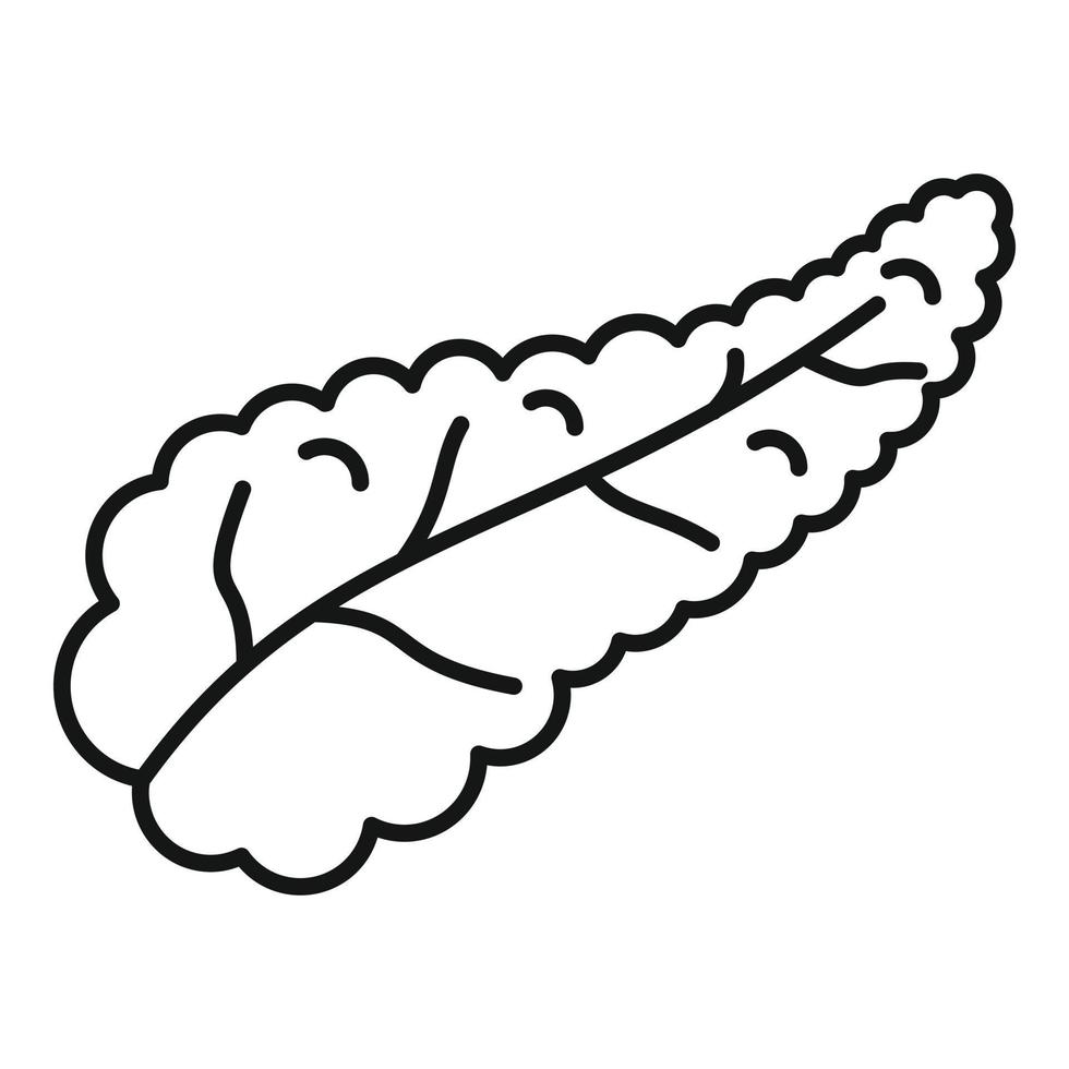 Diabetes pancreas ill icon, outline style vector