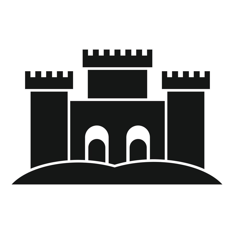 icono del castillo de arena del desierto, estilo simple vector