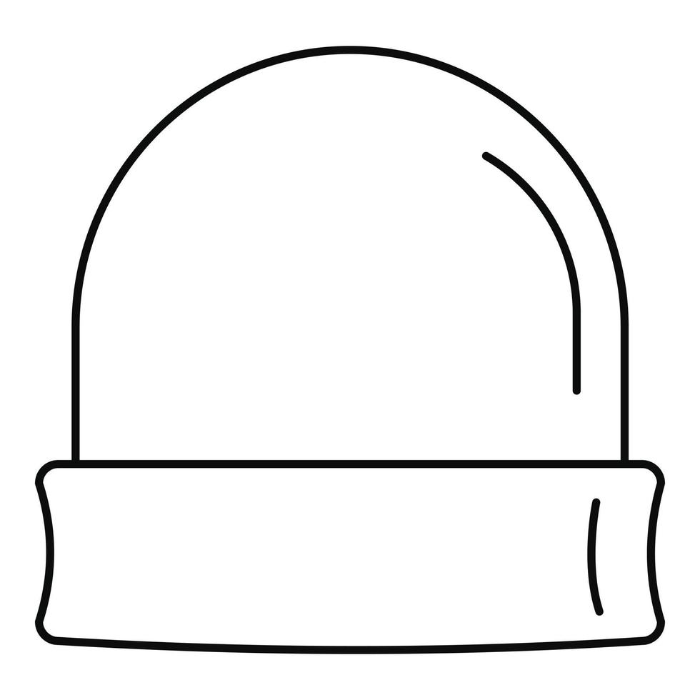 icono de gorro, estilo de contorno vector