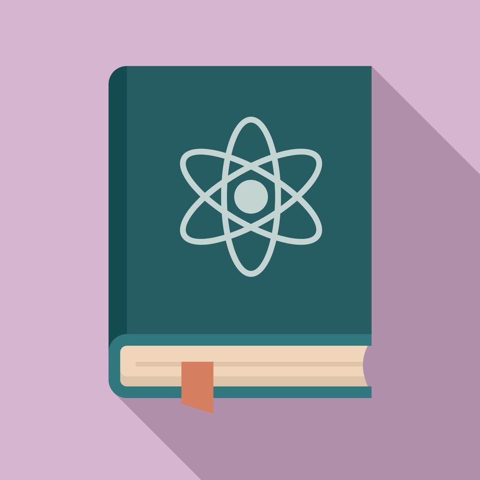 Biophysics book icon, flat style vector