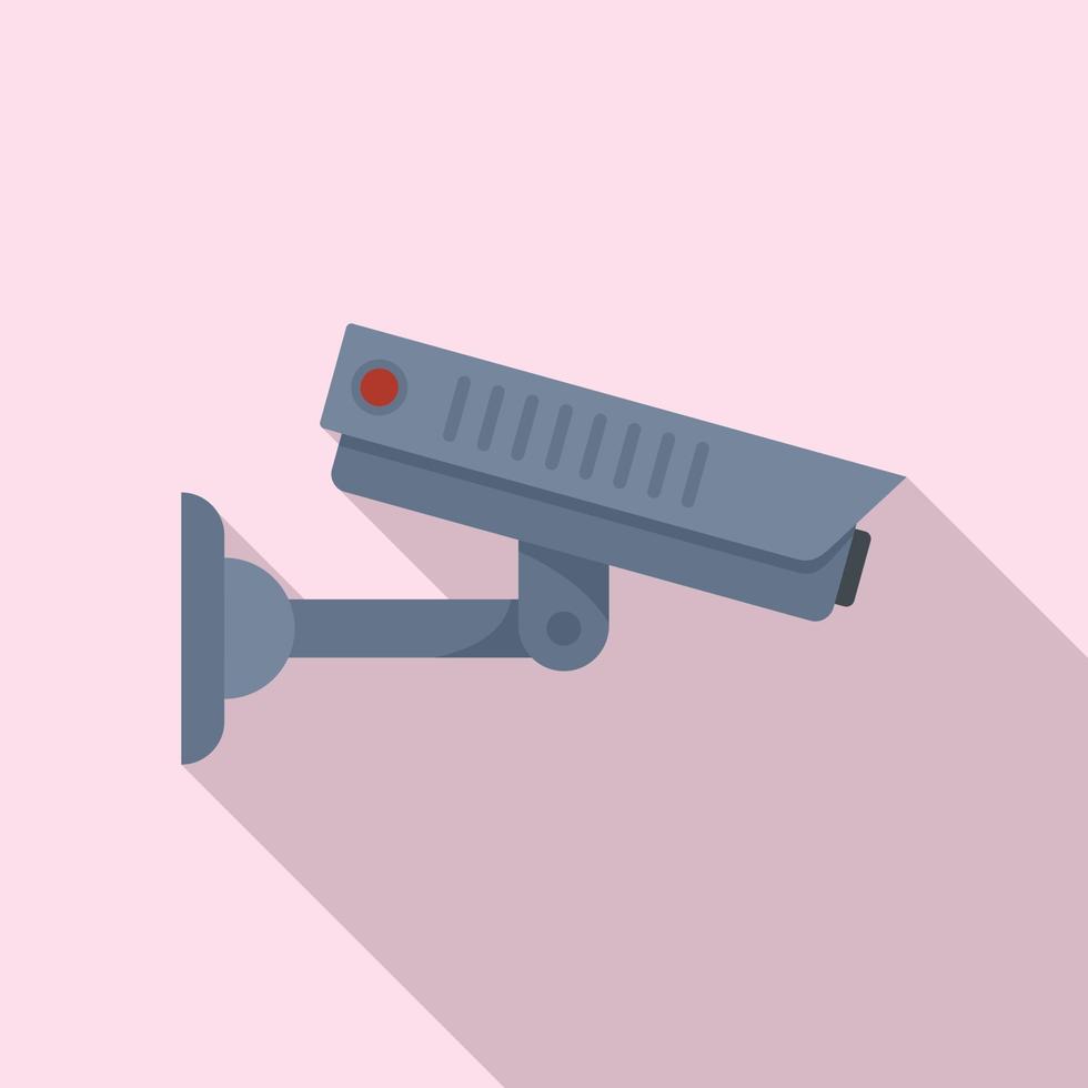 Home security camera icon, flat style vector