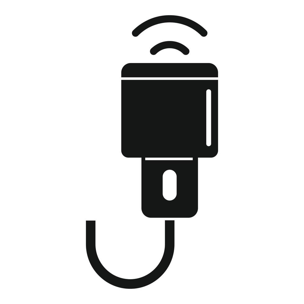 Ultrasonic scanner icon, simple style vector