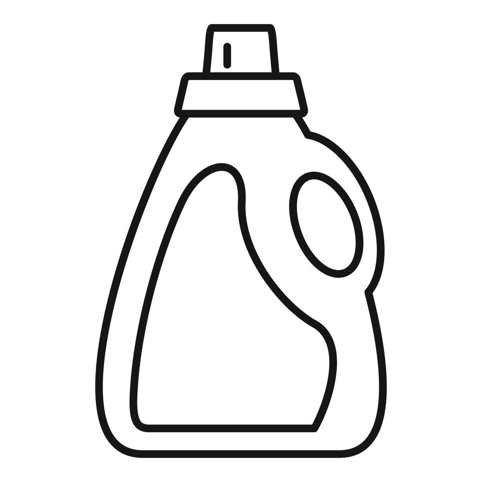 icono de botella de detergente, estilo de esquema vector