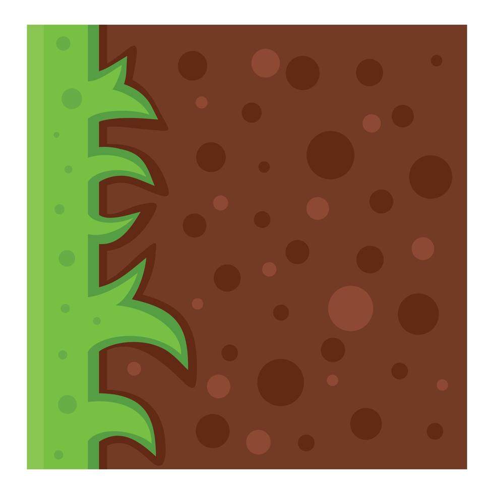 plataforma de juego icono de naturaleza verde, estilo plano vector