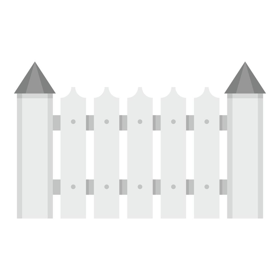 Garden fence icon, flat style. vector