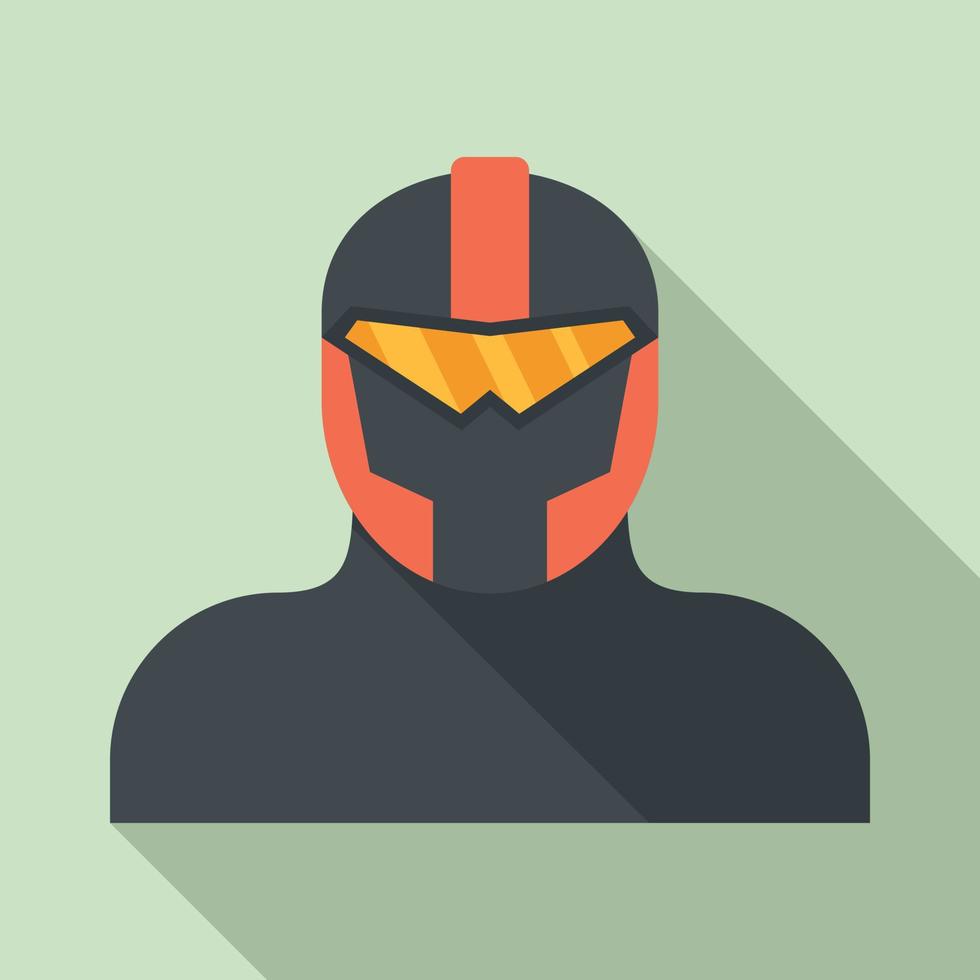 Iron superhero icon, flat style vector