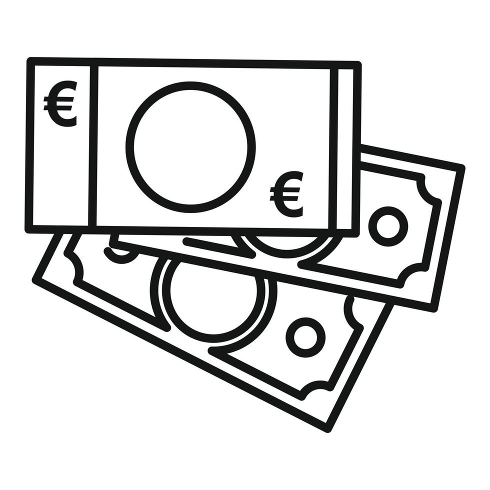Money bribery icon, outline style vector