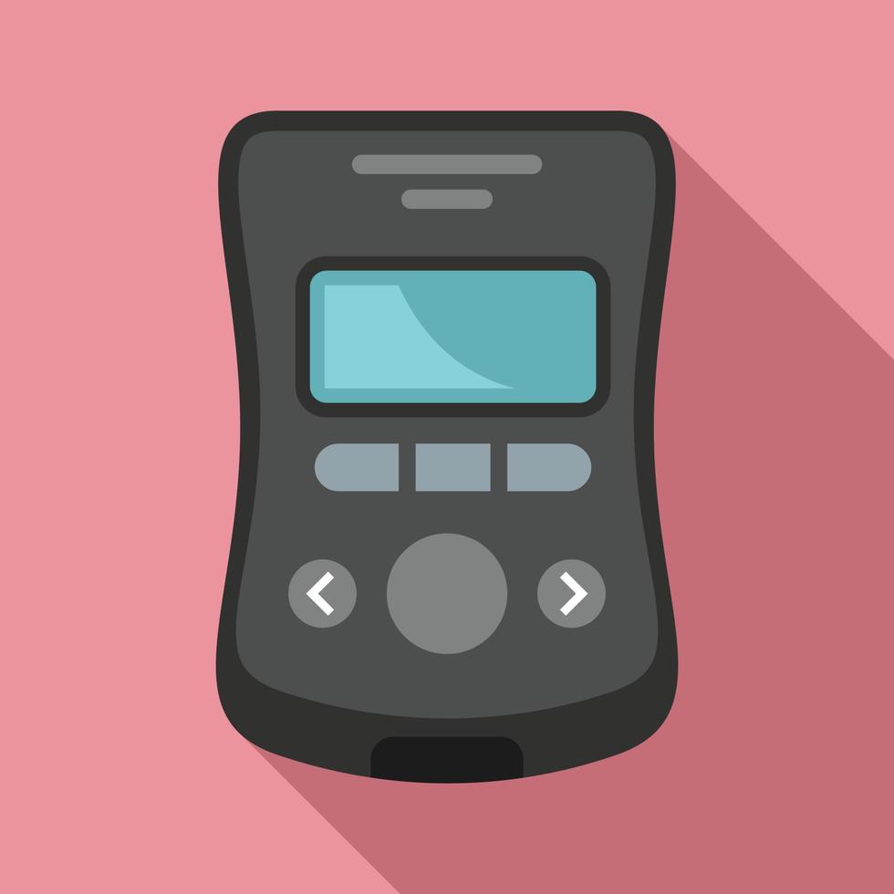 Diabetes glucometer icon, flat style vector