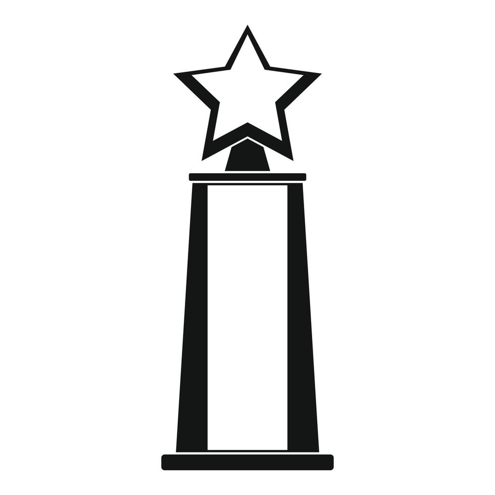 Star award icon vector simple