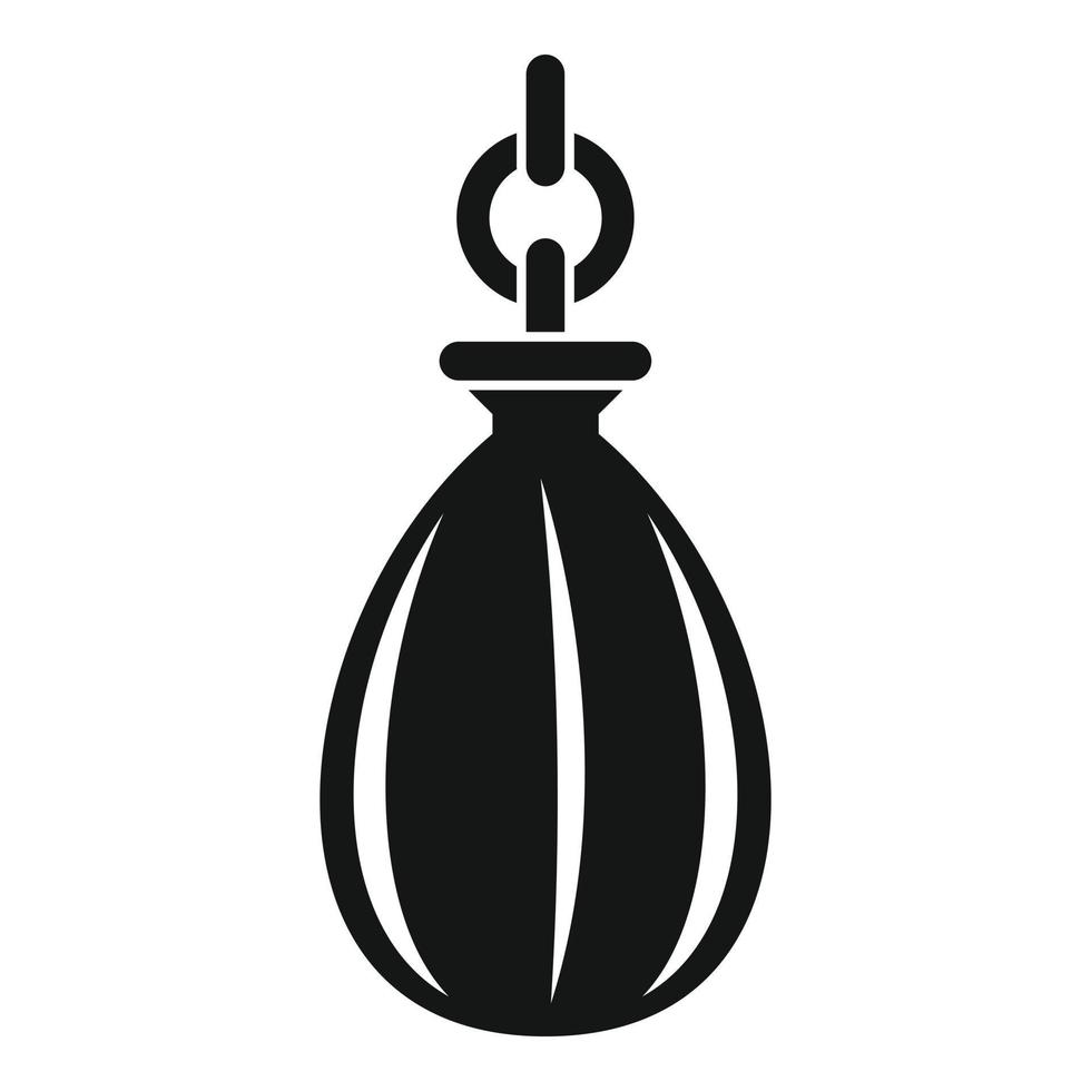 Punch leather bag icon, simple style vector