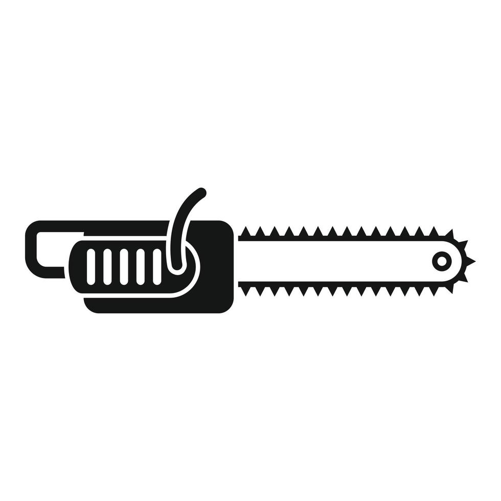 Carpentry chainsaw icon, simple style vector