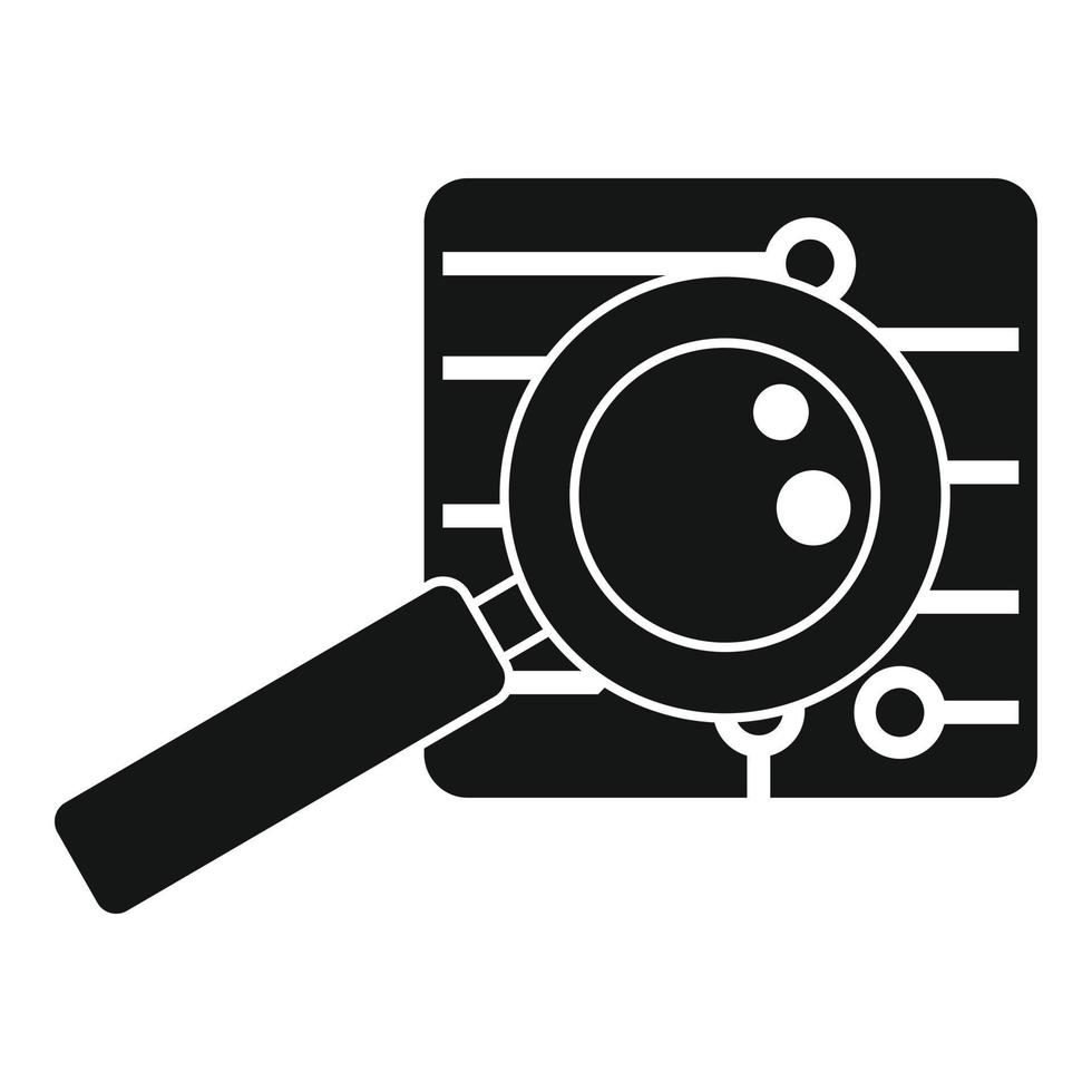 Magnify glass ai icon, simple style vector