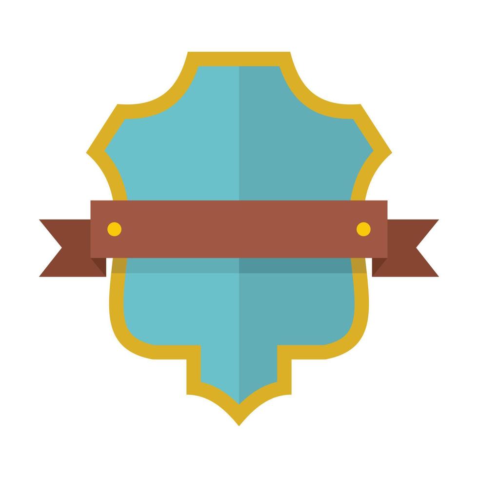 Badge guardian icon, flat style vector