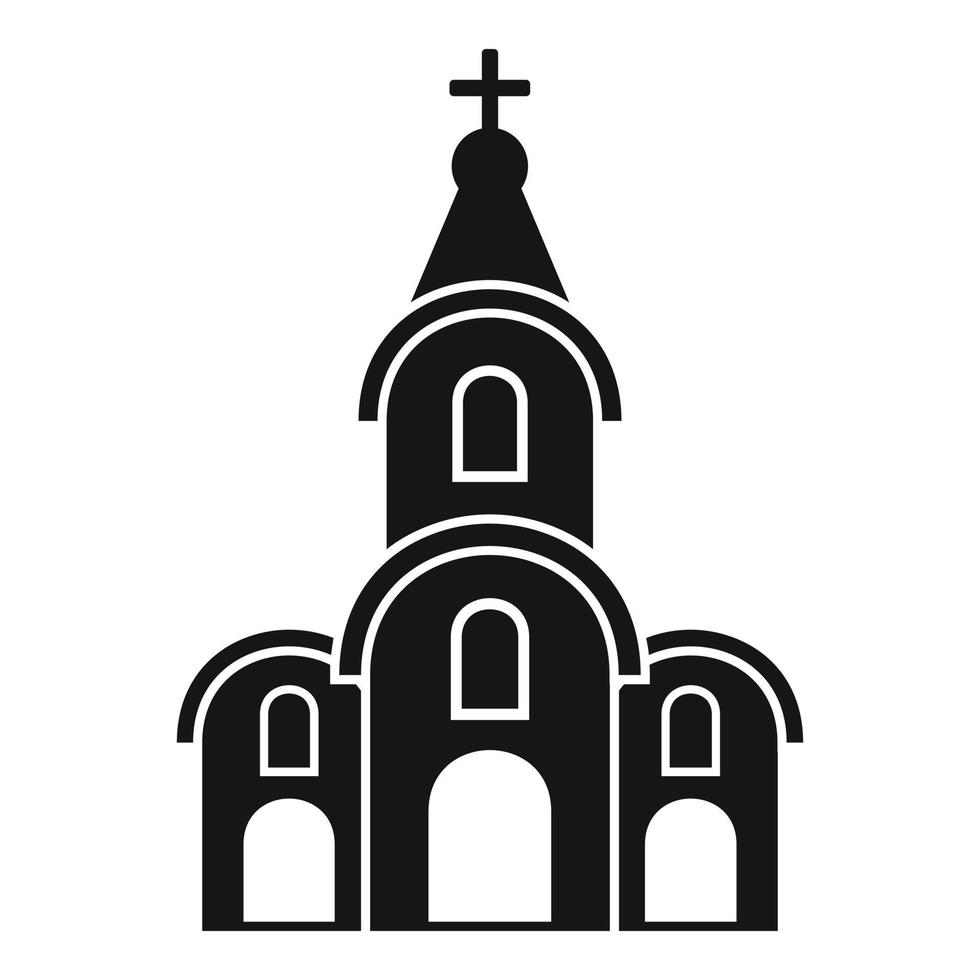 icono de la iglesia de arquitectura, estilo simple vector