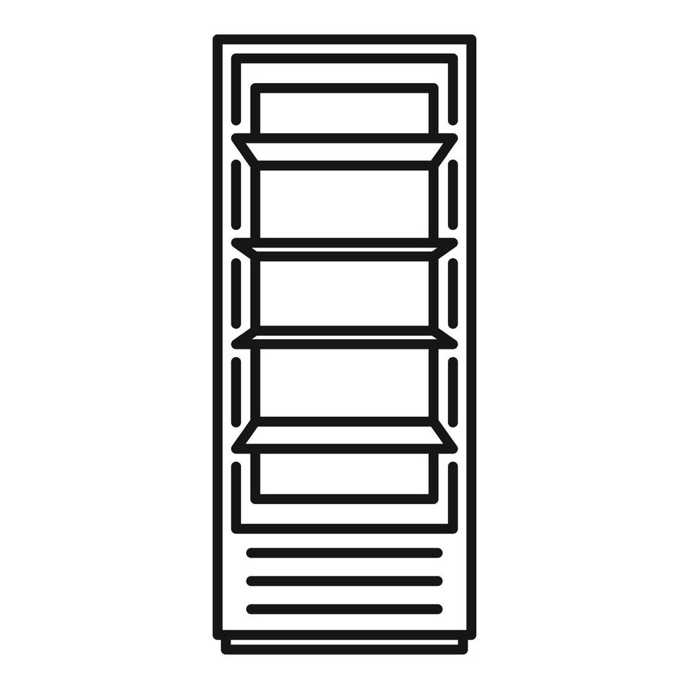 Drink fridge icon, outline style vector
