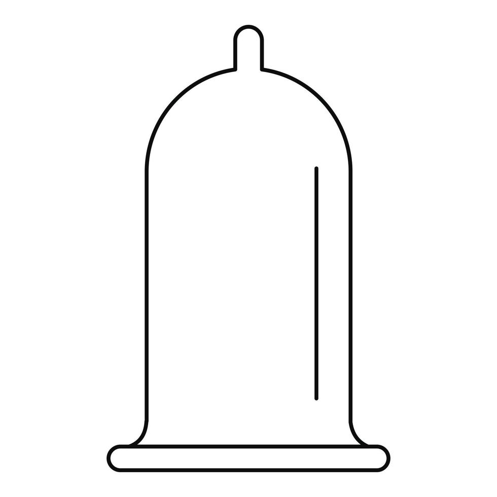 Open condom icon, outline style vector