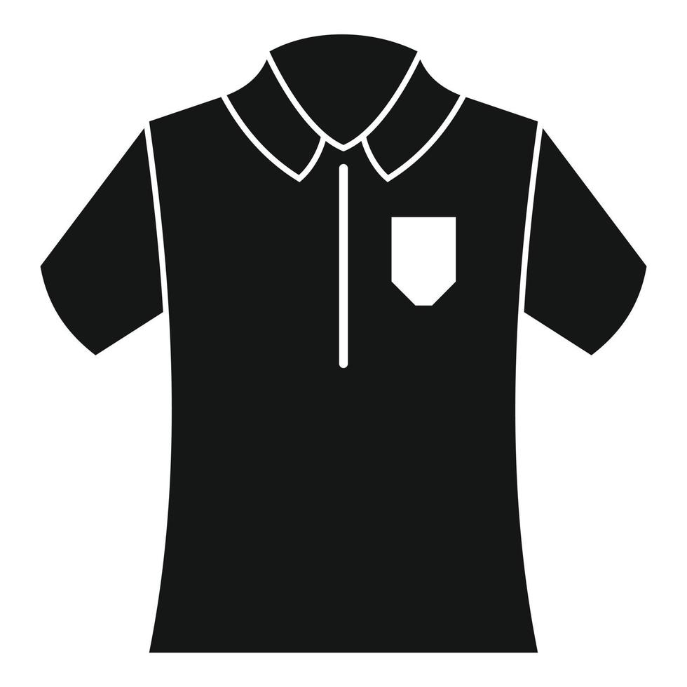 Bowling polo shirt icon, simple style vector