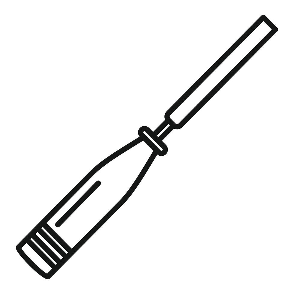 Chisel carving icon, outline style vector