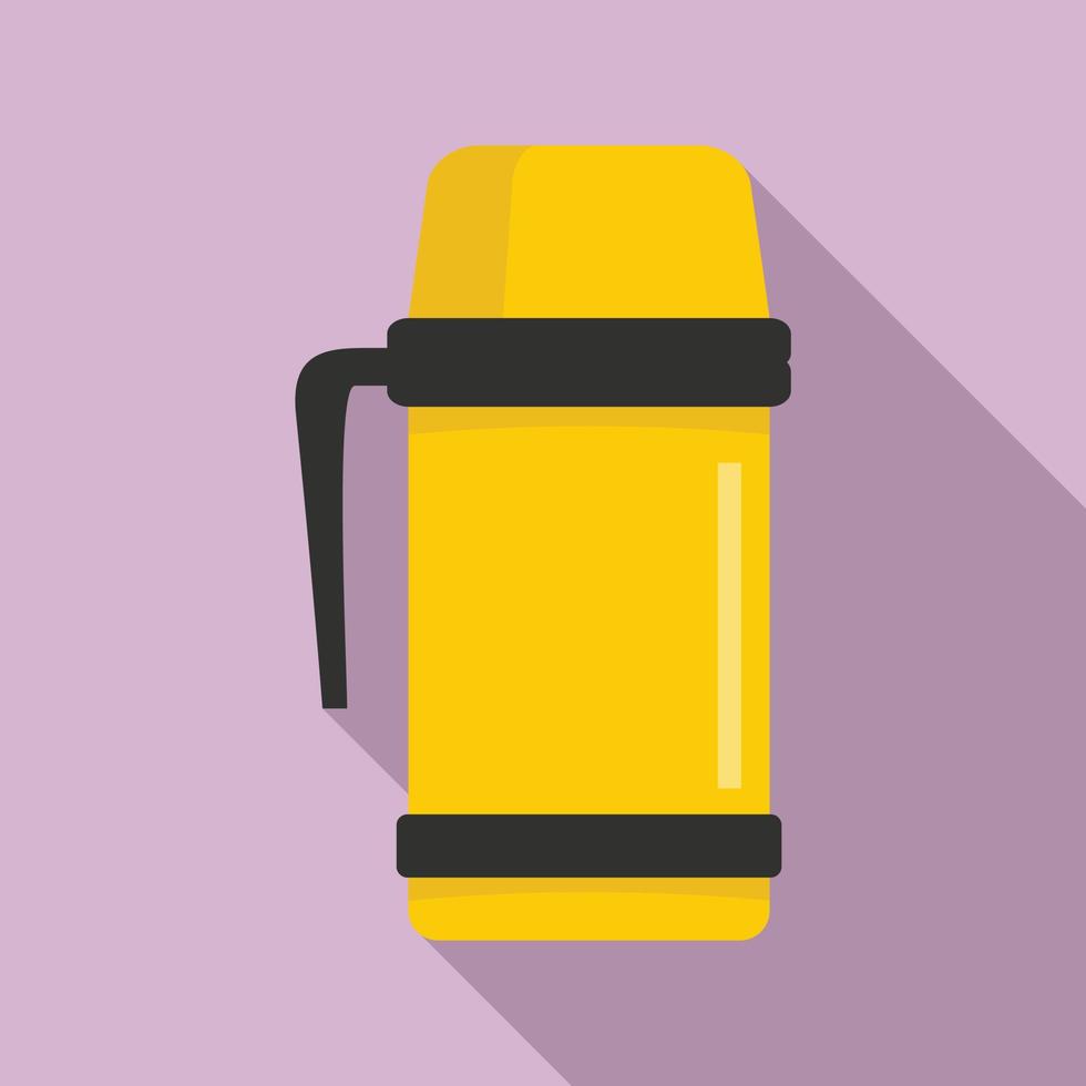 Vacuum insulated cup icon, flat style vector