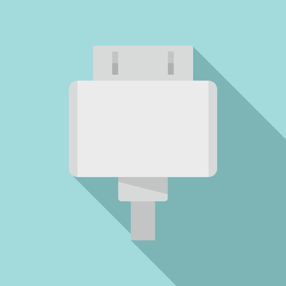 Old tablet adapter icon, flat style vector