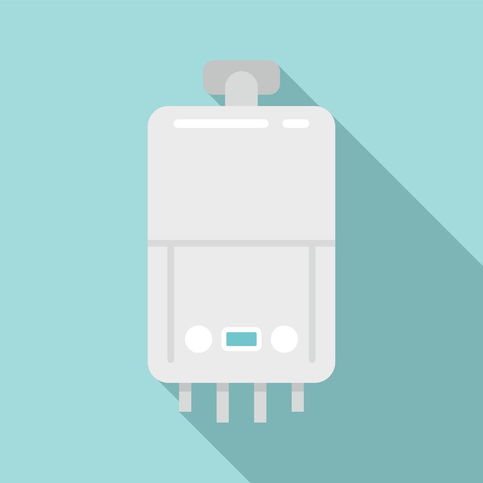 icono de caldera doméstica, tipo plano vector