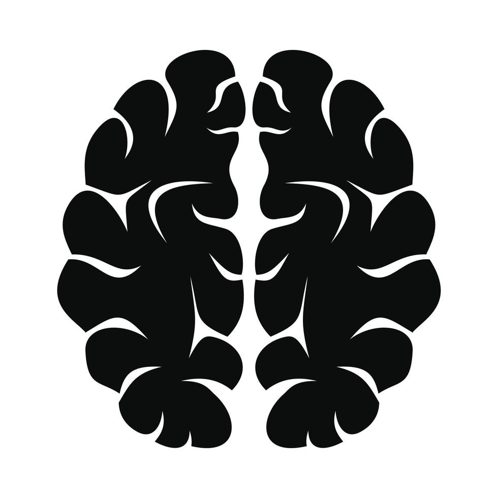 Artificial brain icon, simple style vector