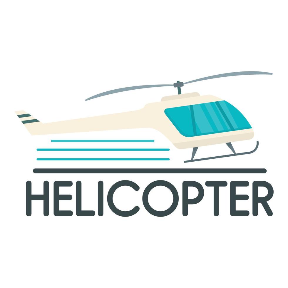 icono de helicóptero, tipo plano vector