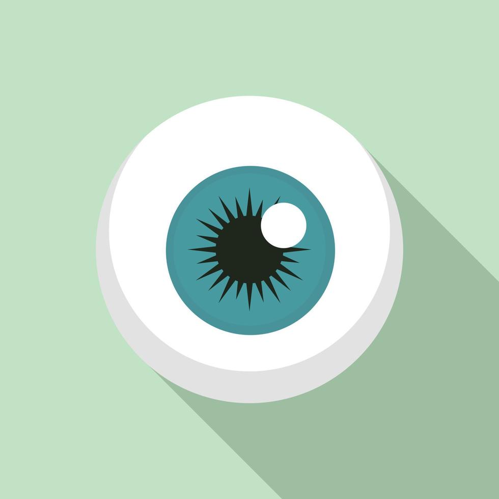 icono de globo ocular, estilo plano vector