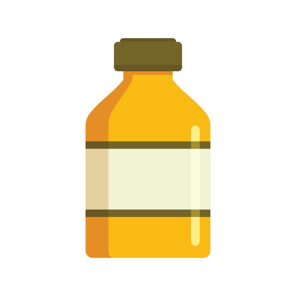 icono de botella de vacuna, estilo plano vector