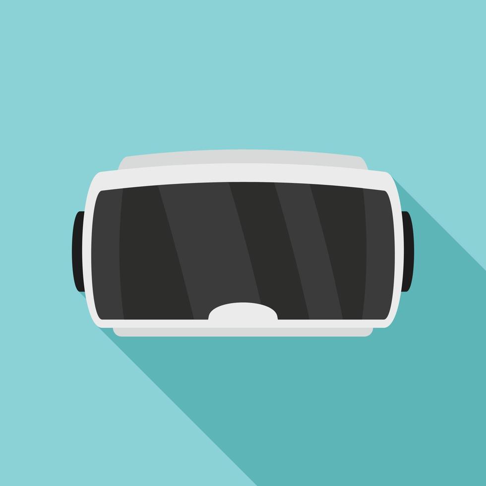 Modern game goggles icon, flat style vector