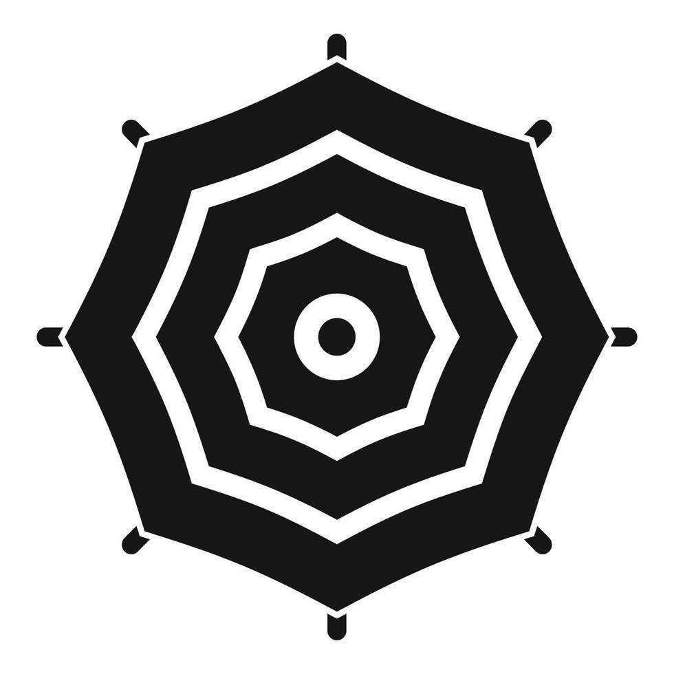 Top view umbrella icon, simple style vector