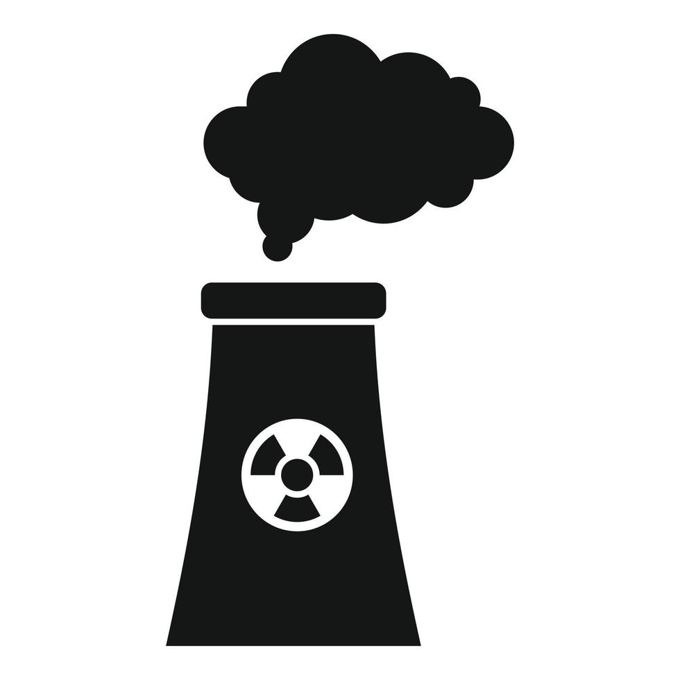 Radiation smoking plant icon, simple style vector
